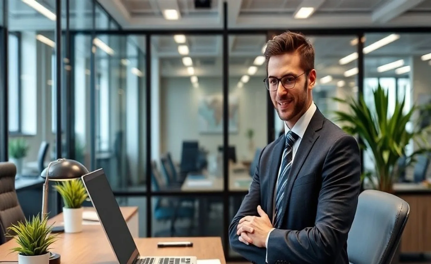 Professional reputation management office environment